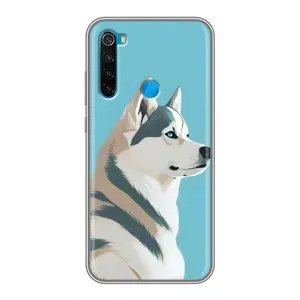 Чехол с Хаски для Xiaomi Redmi Note 8 - (AlphaPrint) (Хаски арт)