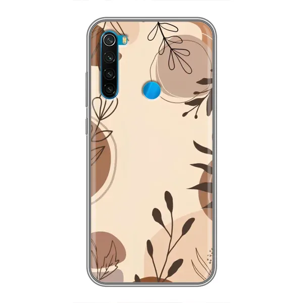 Чехол с принтом «Коричневые цветы» для Xiaomi Redmi Note 8