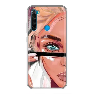 Чехол с печатью для Xiaomi Redmi Note 8 - (Мода) (AlphaPrint) (Макияж)