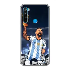 Чехлы для Xiaomi Redmi Note 8 (Leo чемпион) (AlphaPrint) (Месси с кубком)