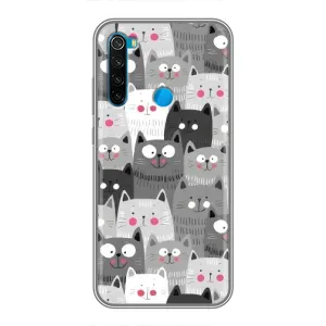 Чехлы с Котиками для Xiaomi Redmi Note 8 (VPrint) (Рисованные котики)