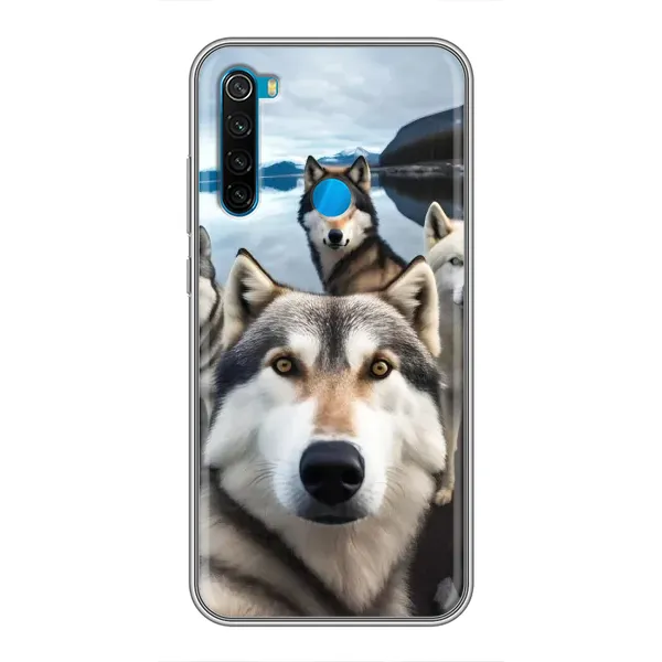Чехол с принтом «Селфи ХАски» для Xiaomi Redmi Note 8