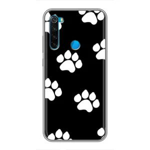 Чехлы с собаками для Xiaomi Redmi Note 8 (VPrint) (Следы собаки)