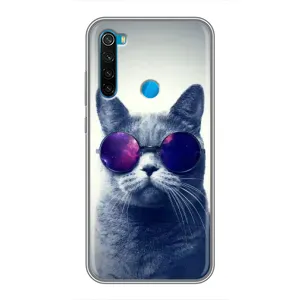 Чехол с принтом для Xiaomi Redmi Note 8 (AlphaPrint) Модные коты (Стильный кот)