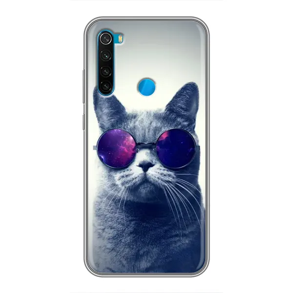 Чехол с принтом «Стильный кот» для Xiaomi Redmi Note 8 Чехол с принтом «Стильный кот» для Xiaomi Redmi Note 8
