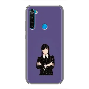 Чехлы Венсдей на Xiaomi Redmi Note 8 Уэнсдей (AlphaPrint) (Уэнздей в черном)