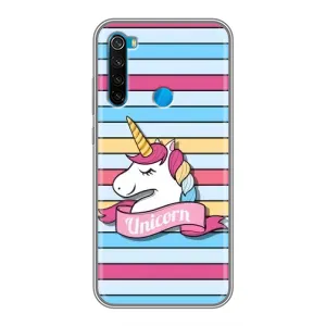 Чехол для Сяоми Редми Ноут 8 - (Единорожки - Новинки) (AlphaPrint) (Unicorn)