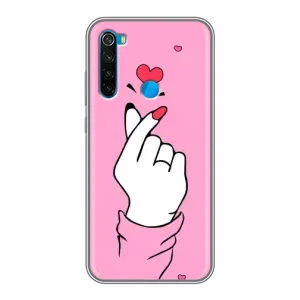 Чехол с принтом для Xiaomi Redmi Note 8 (AlphaPrint - Знак сердечка)