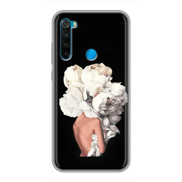 Чохол з принтом «Білі квіти» для Xiaomi Redmi Note 8T