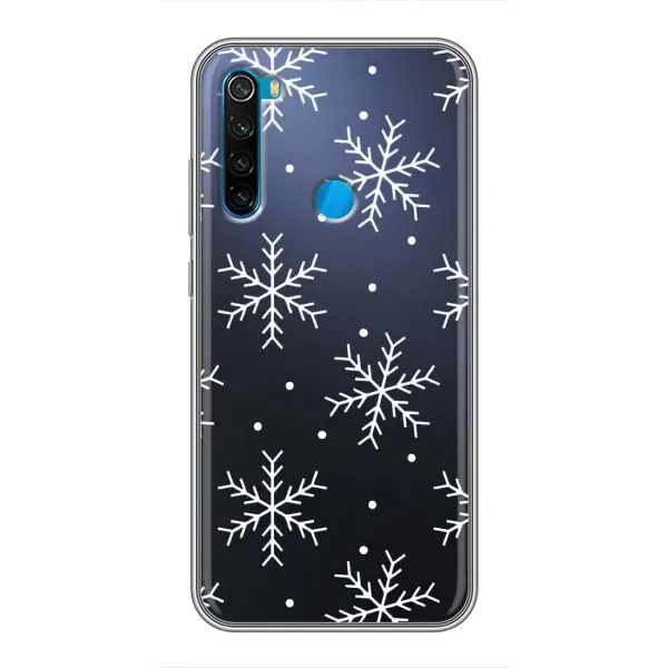 Чехол с принтом «Белые снежинки» для Xiaomi Redmi Note 8T