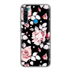 Чохли з квітами для Xiaomi Redmi Note 8T (VPrint) (Квіти на чорному)