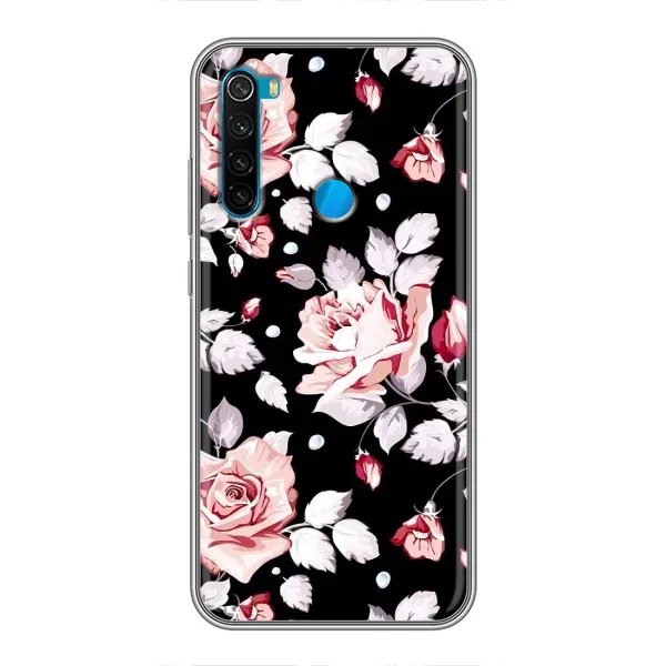 Чехол с принтом «Цветочки на черном» для Xiaomi Redmi Note 8T
