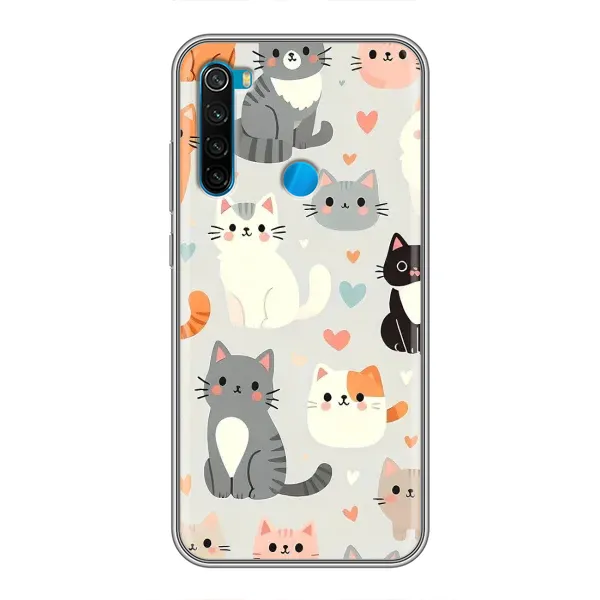 Чохол з принтом «Колаж котів» для Xiaomi Redmi Note 8T Чохол з принтом «Колаж котів» для Xiaomi Redmi Note 8T
