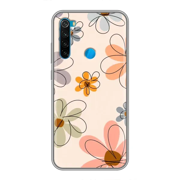 Чохол з принтом «Кольорові квіти» для Xiaomi Redmi Note 8T