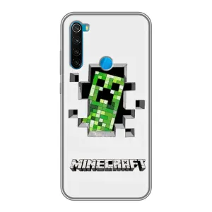 Чохол Майнкрафт на Xiaomi Redmi Note 8T (AlphaPrint) Minecraft (кріпер Майнкрафт)