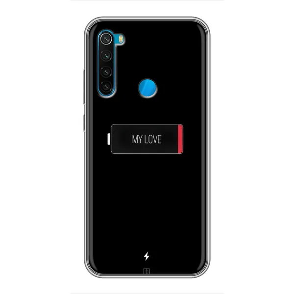 Чохол з принтом «Love battery» для Xiaomi Redmi Note 8T