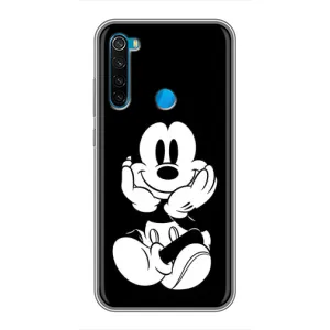 Эксклюзивный чехол для Xiaomi Redmi Note 8T (AlphaPrint - Мультяшные) (Микки на черном)