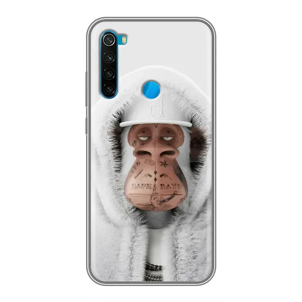 Чехол с принтом «обезьяна NFT в тату» для Xiaomi Redmi Note 8T