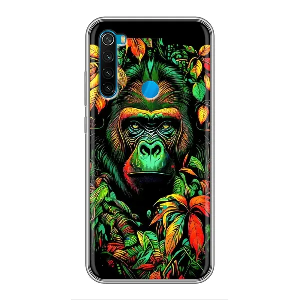 Чохол з принтом «Мавпа в квітах» для Xiaomi Redmi Note 8T