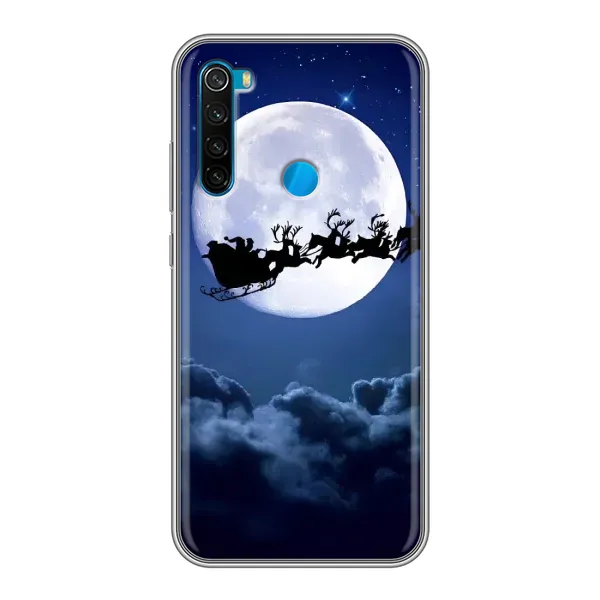 Чохол з принтом «Санта - місяць» для Xiaomi Redmi Note 8T
