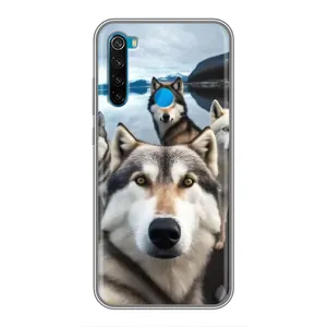 Чохол з Хаскі Xiaomi Redmi Note 8T - (AlphaPrint) (Селфі Хаскі)