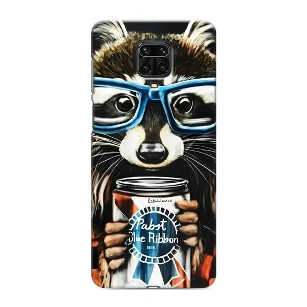 Чехол с принтом «Енот с банкой» для Xiaomi Redmi Note 9 Pro Max