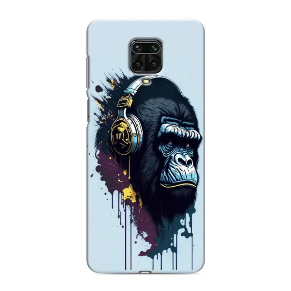 Чохол з принтом «Горила в навушниках» для Xiaomi Redmi Note 9 Pro Max
