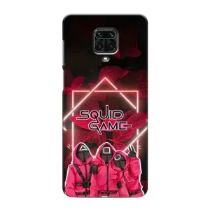 Чехол Гра в кальмара для Xiaomi Redmi Note 9 Pro Max (Охранники Игра кальмара)