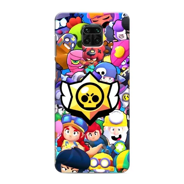 Чохол з принтом «Лого Brawl Stars» для Xiaomi Redmi Note 9 Pro Max