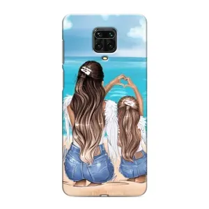 Чехол с печатью для Xiaomi Redmi Note 9 Pro Max - (Мама с ребенком) (AlphaPrint) (Мама с доченькой)