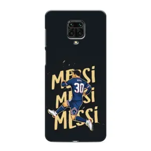 Чехлы для Xiaomi Redmi Note 9 Pro Max (Leo чемпион) (AlphaPrint) (Messi ПСЖ)