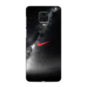 Чехол для Xiaomi Redmi Note 9 Pro Max - с принтом Найк (AlphaPrint) (Найк красный)