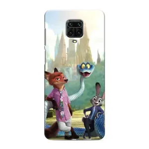 Чехол Зоотрополіс на Xiaomi Redmi Note 9 Pro Max (Герои мультфильма Зверополис)