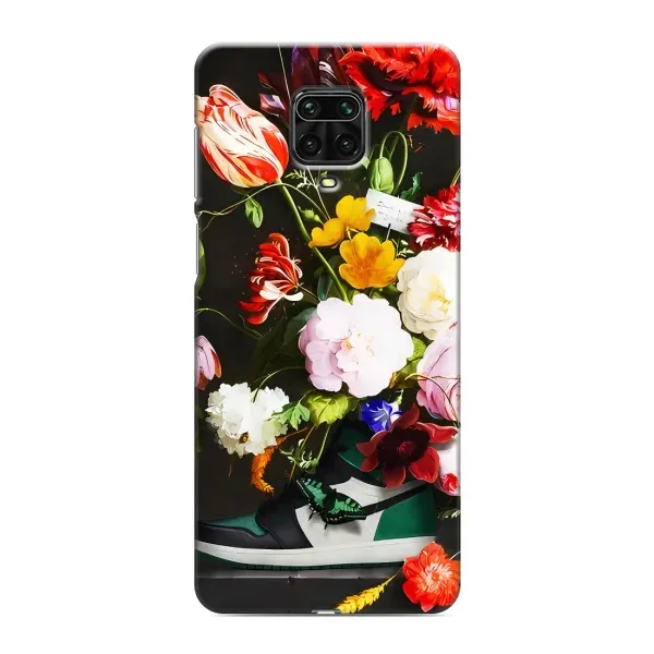 Чехол с принтом «Nike цветы» для Xiaomi Redmi Note 9 Pro Max