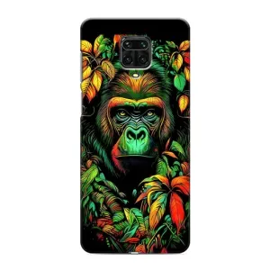 Чохол з Мавпами Xiaomi Redmi Note 9 Pro Max - (AlphaPrint) (Мавпа в квітах)