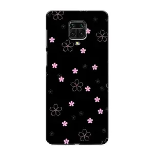 Чехол с принтом «Розовые цветы на черном» для Xiaomi Redmi Note 9 Pro Max