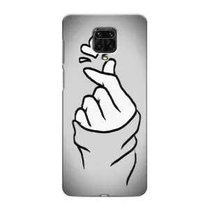 Чехол с принтом для Xiaomi Redmi Note 9 Pro Max (AlphaPrint - Знак сердечка) (Значок Love)