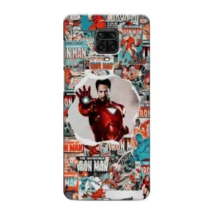 Чехлы с героями Марвел Xiaomi Redmi Note 9 Pro (VPrint) (Айронмен)