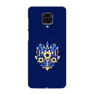 Чехлы для Xiaomi Redmi Note 9 Pro  Укр. Символика (AlphaPrint) (Цветочный Герб)
