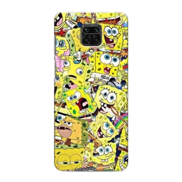 Чехол с принтом «Эмоции Спанч Боба» для Xiaomi Redmi Note 9 Pro Чехол с принтом «Эмоции Спанч Боба» для Xiaomi Redmi Note 9 Pro