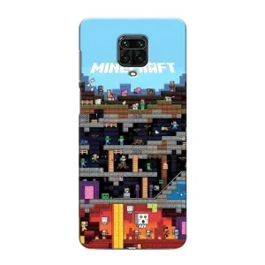 Чохол Майнкрафт на Xiaomi Redmi Note 9 Pro (AlphaPrint) Minecraft (фон Minecraft)