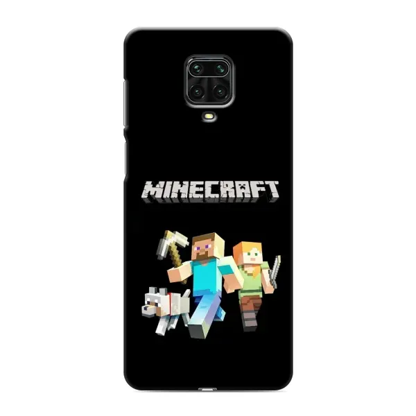 Чохол з принтом «герої Minecraft» для Xiaomi Redmi Note 9 Pro