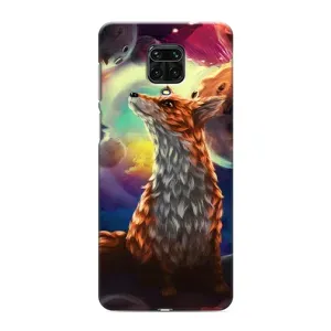 Чехлы с картинкой Лисички для Xiaomi Redmi Note 9 Pro (VPrint) (Лисица в космосе)