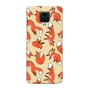 Чехлы с картинкой Лисички для Xiaomi Redmi Note 9 Pro (VPrint) (Лисички)
