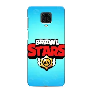 Чехлы Brawl Stars для Xiaomi Redmi Note 9 Pro (AlphaPrint) (Лого Бравл Старс)