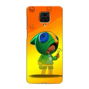 Чехол для Xiaomi Redmi Note 9 Pro Бравл Старс (VPrint) (Мальчик Леон)