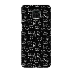 Чохол з принтом для Xiaomi Redmi Note 9 Pro (AlphaPrint) Модні коти (Маленькі котики)