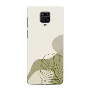 Силконовий чохол з принтом в квітах на Xiaomi Redmi Note 9 Pro (Зелена монстера дизайн)