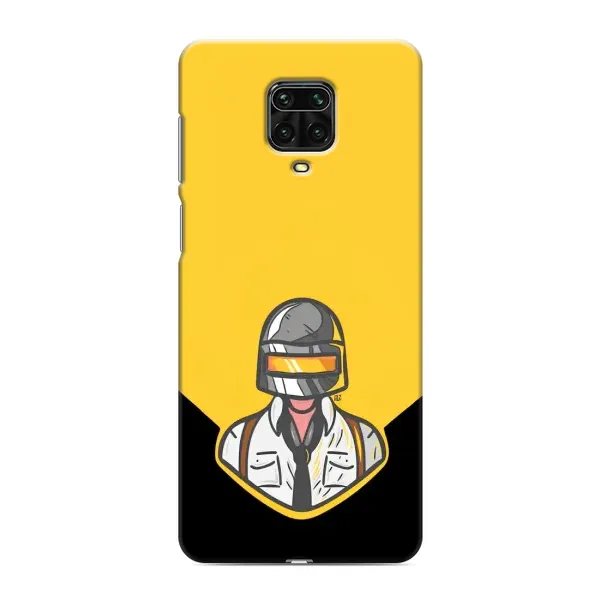 Чохол з принтом «Пабг в шоломі» для Xiaomi Redmi Note 9 Pro