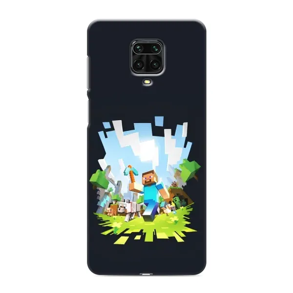 Чохол з принтом «персонажі Minecraft» для Xiaomi Redmi Note 9 Pro
